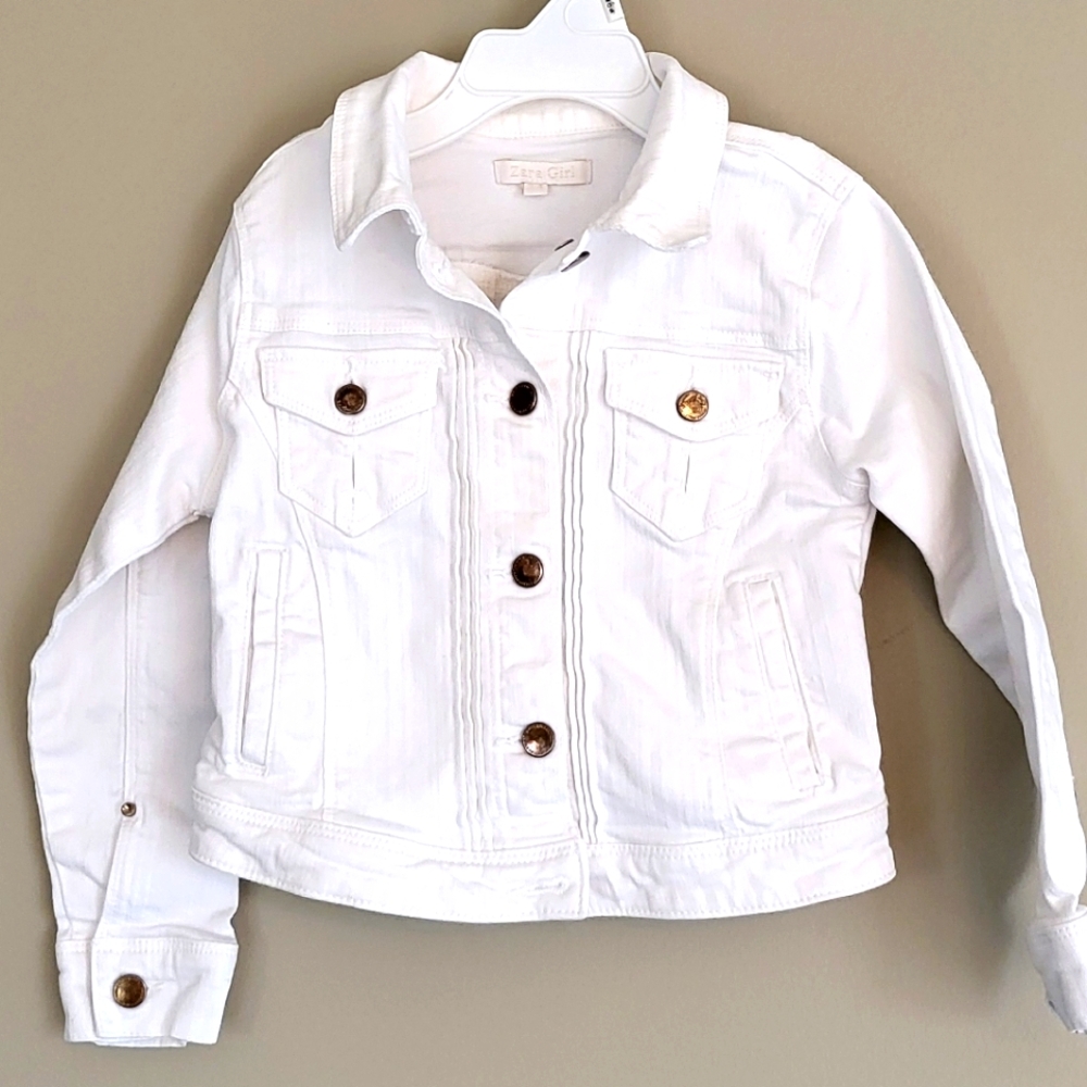 Zara Girl white denim jacket
